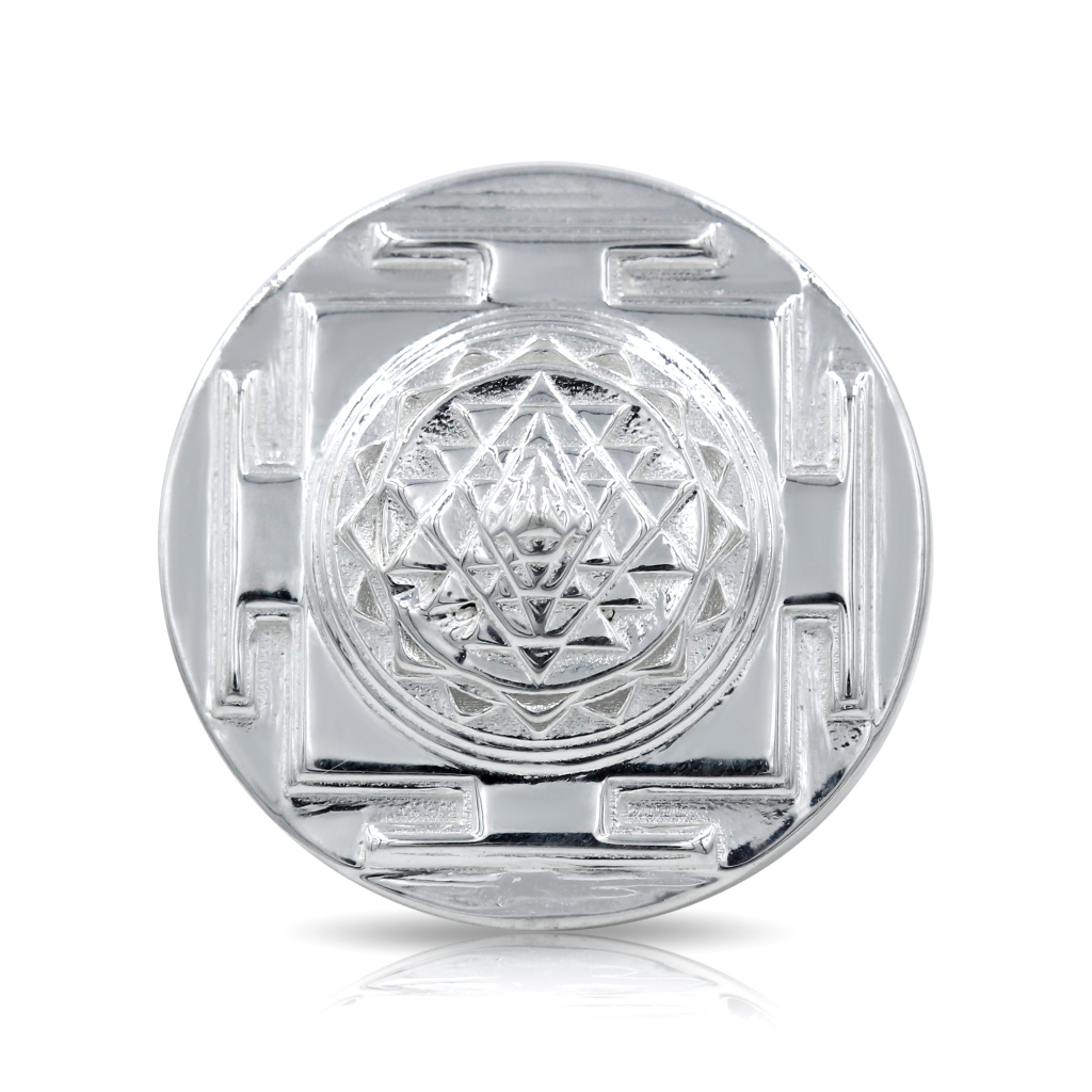 Unisex Shree Sampada Wealth Yantra Silver Rings