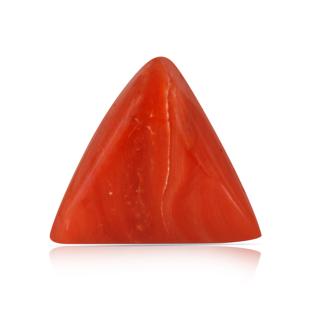Natural Italian Triangular Red Coral (Moonga) 15.50 Carat