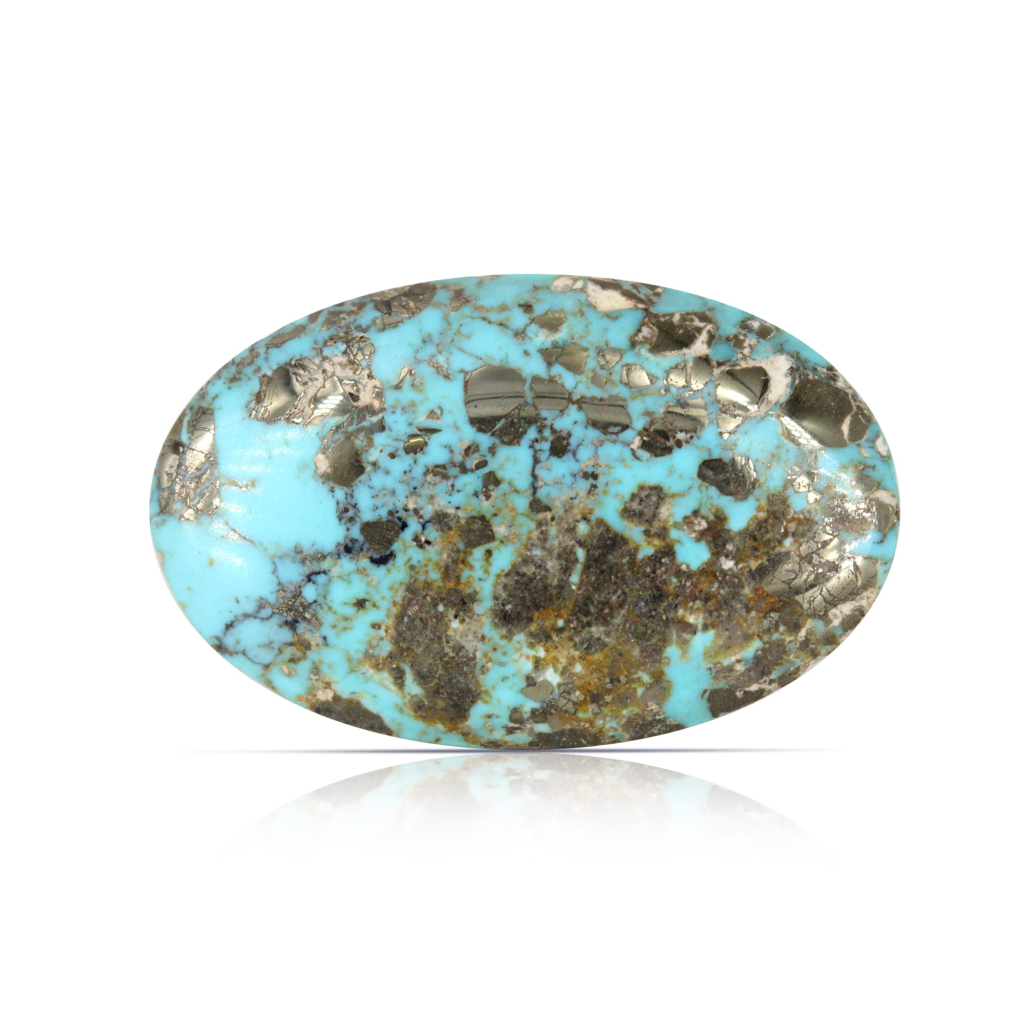 Nishapuri Irani Firoza Turquoise Oval Stone 15.70 Carat