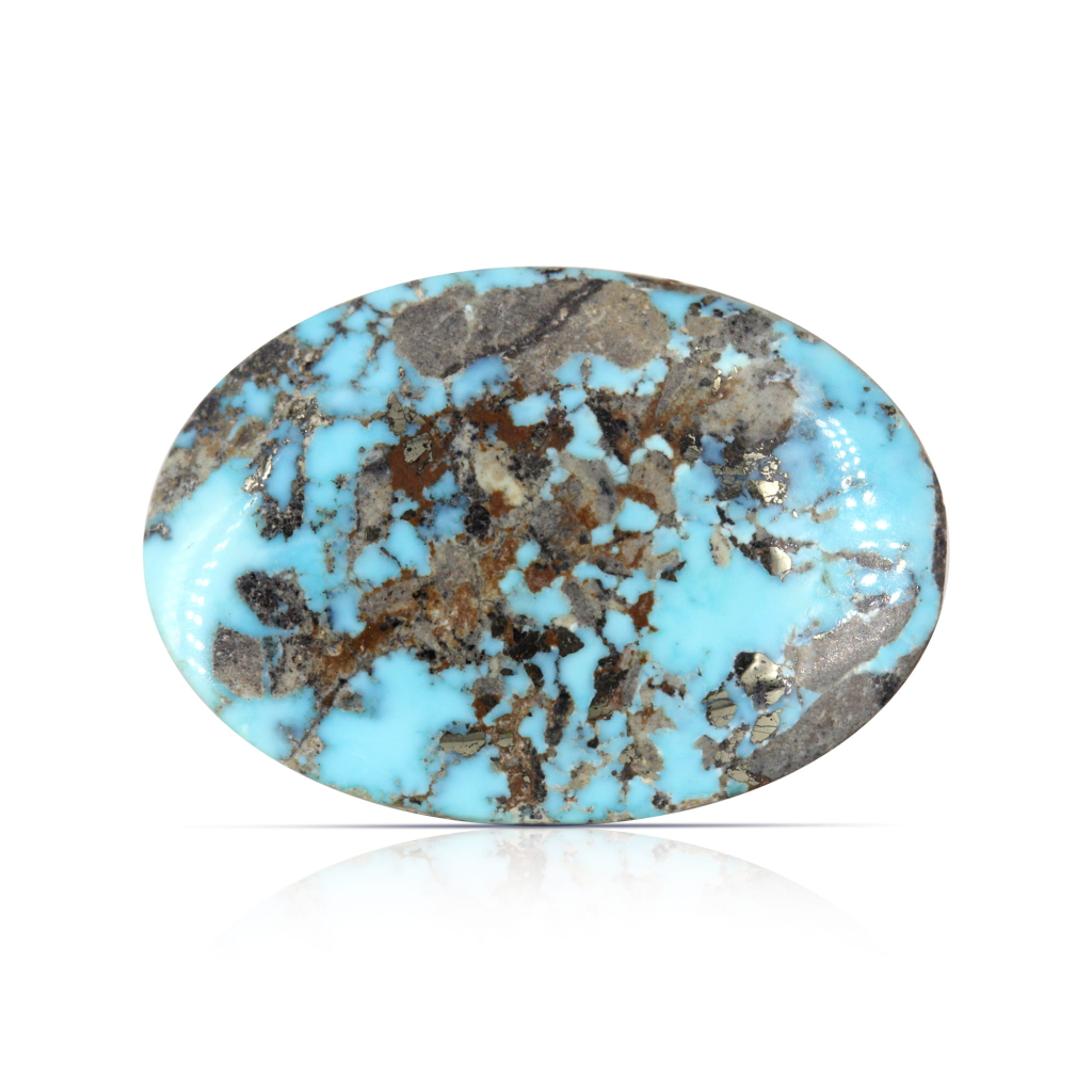 Nishapuri Irani Firoza Turquoise Oval Stone 17.60 Carat