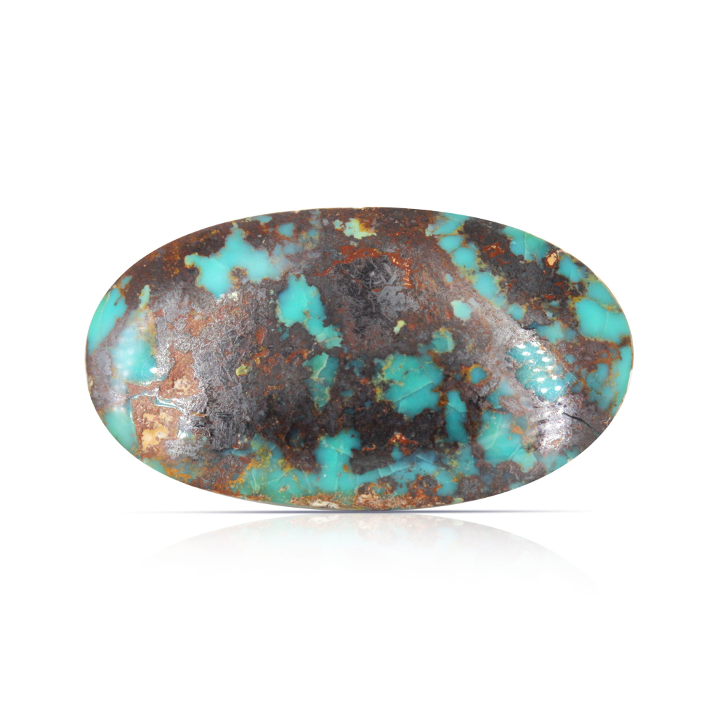 Nishapuri Irani Firoza Turquoise Oval Stone 19.40 Carat