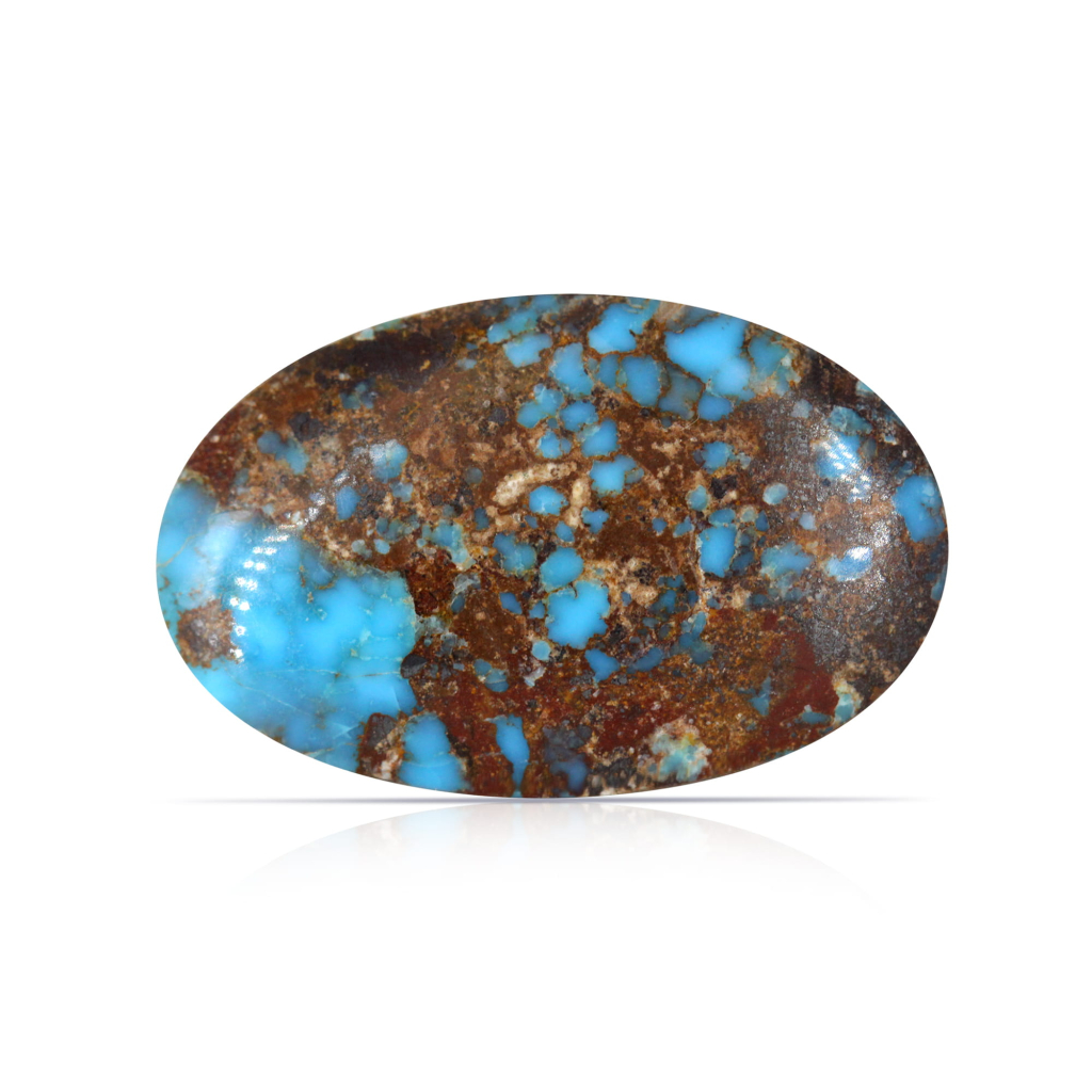 Nishapuri Irani Firoza Turquoise Oval Stone 12.80 Carat