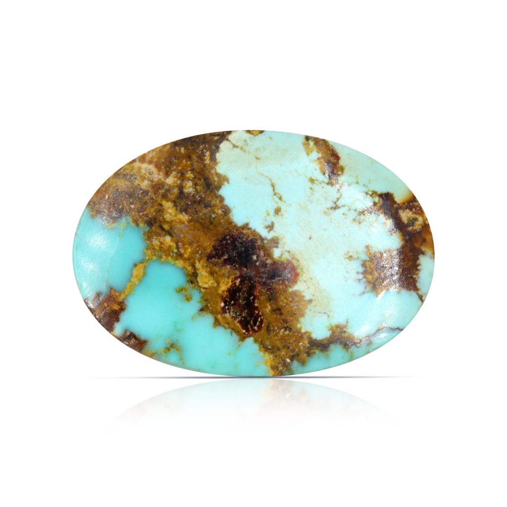 Nishapuri Irani Firoza Turquoise Oval Stone 10 Carat