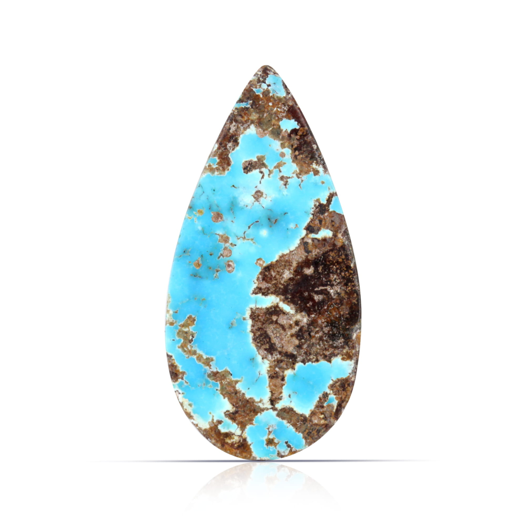 Nishapuri Irani Firoza Turquoise Pear Stone 8.80 Carat