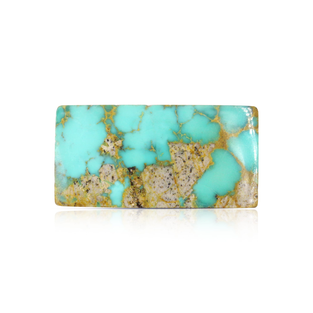Nishapuri Irani Firoza Turquoise Rectangle Stone 7.10 Carat