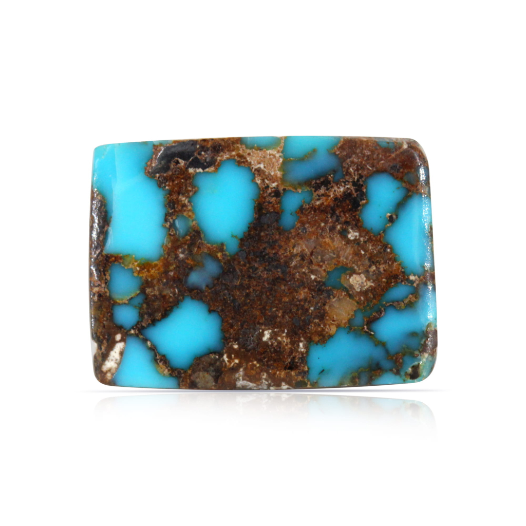 Nishapuri Irani Firoza Turquoise Rectangle Stone 6.90 Carat