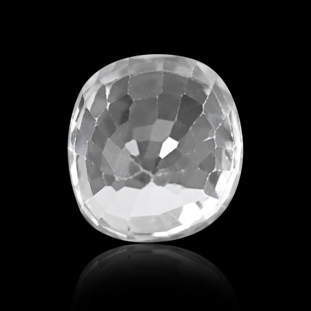 Natural White Zircon Cushion Cut Birthstone 5.20 Carat