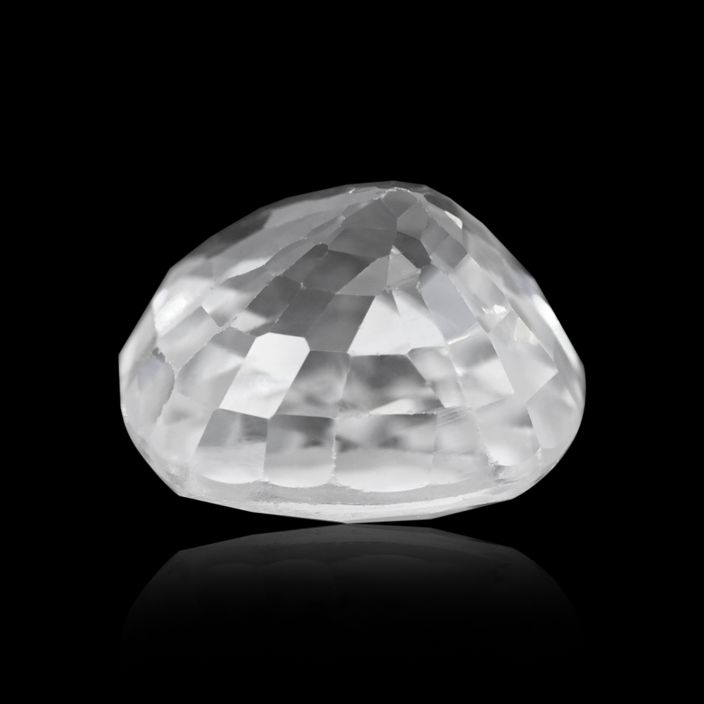 Natural White Zircon Cushion Cut Birthstone 5.20 Carat