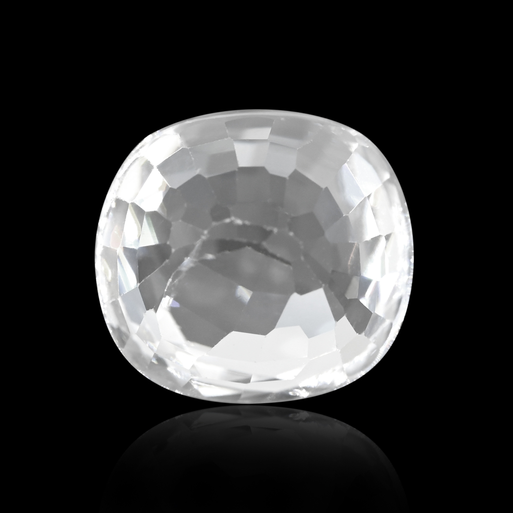 Natural White Zircon Oval Cut Birthstone 6.20 Carat
