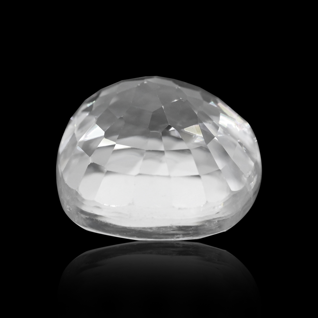 Natural White Zircon Oval Cut Birthstone 8.60 Carat