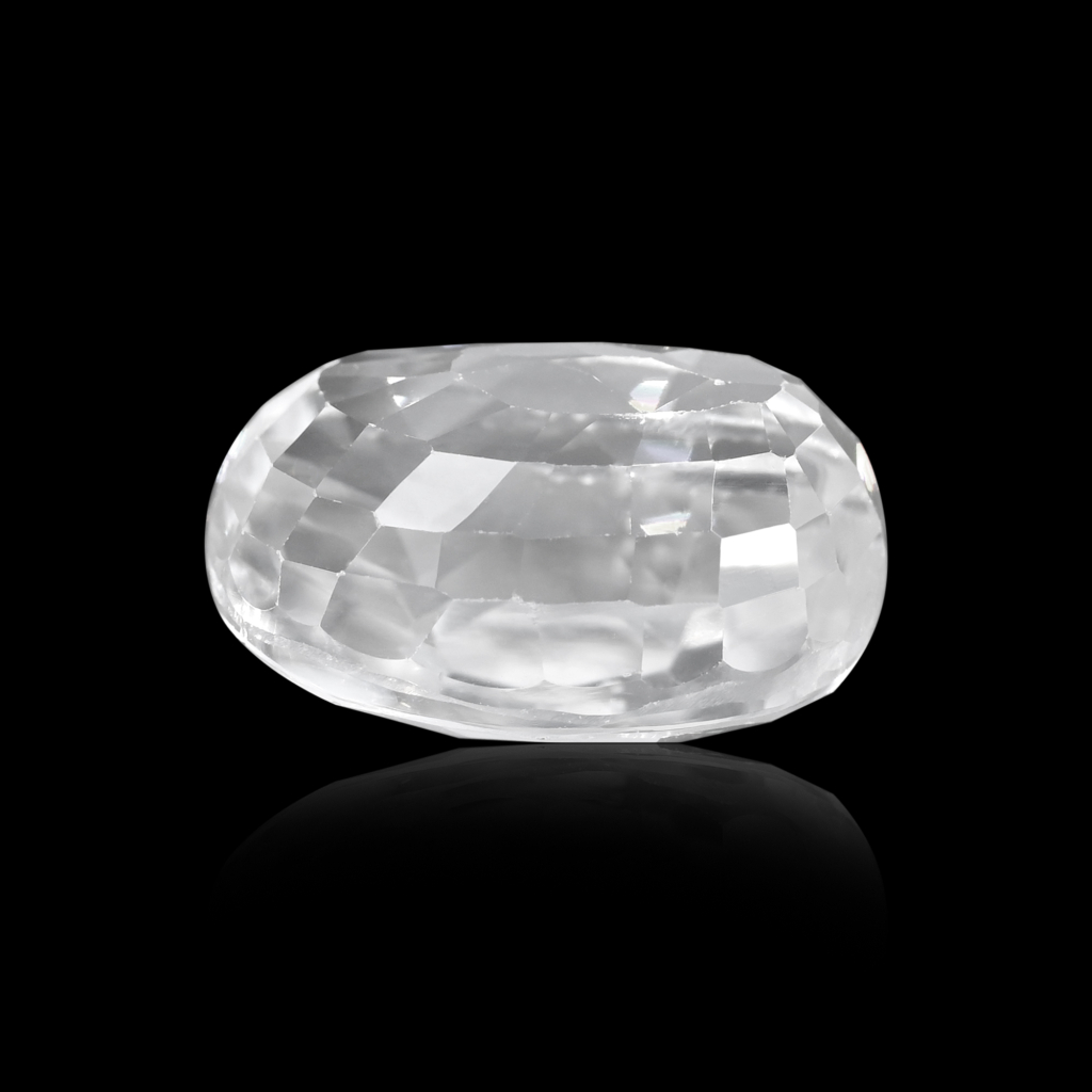Natural White Zircon Oval Cut Birthstone 6.21 Carat