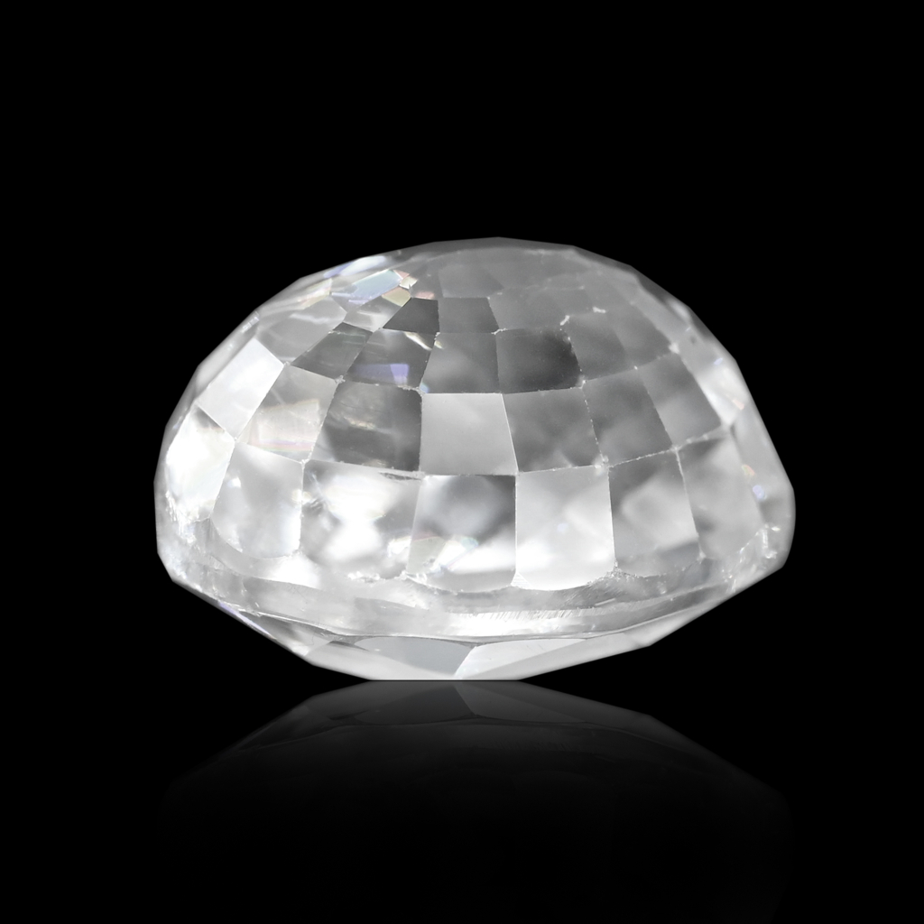 Natural White Zircon Oval Cut Birthstone 6.50 Carat