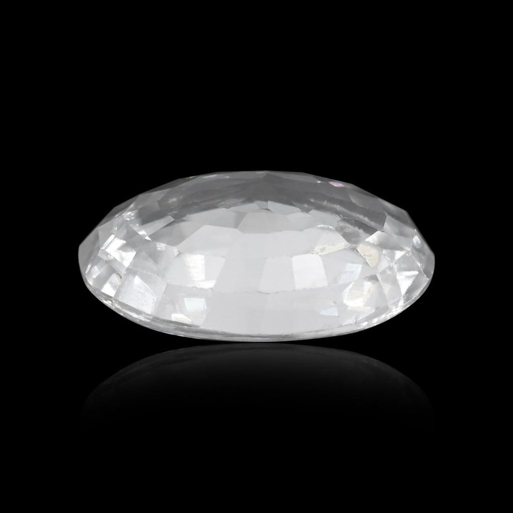 Natural White Zircon Oval Cut Birthstone 7.20 Carat