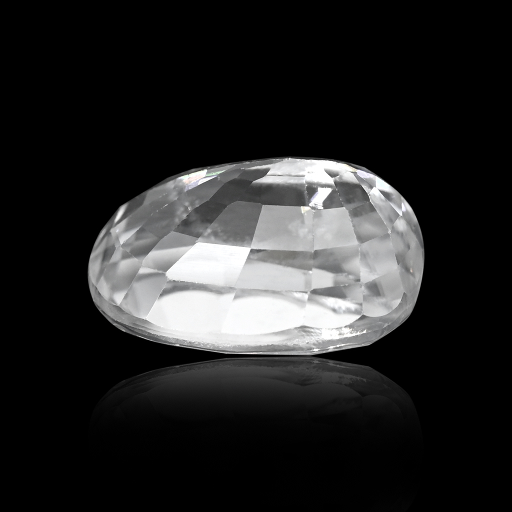 Natural White Zircon Oval Cut Birthstone 5.40 Carat