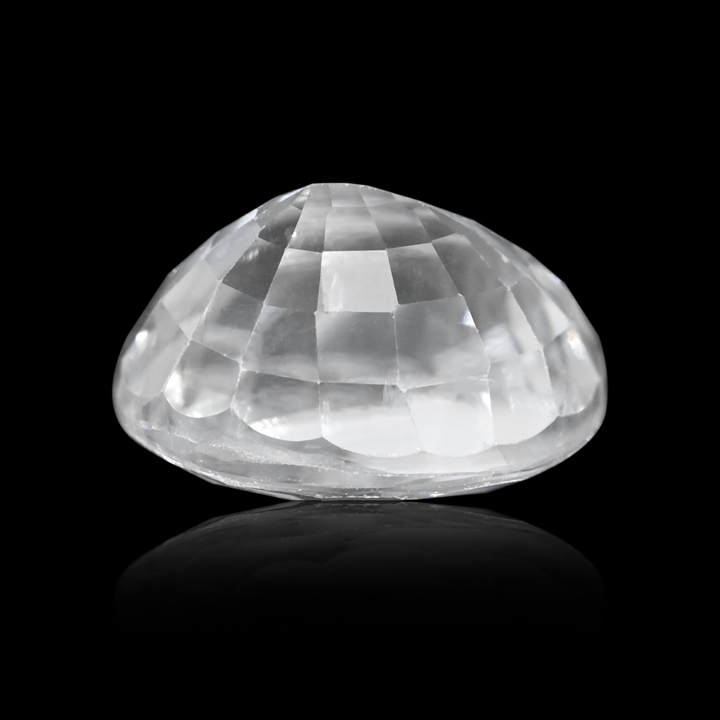 Natural White Zircon Oval Cut Birthstone 6.60 Carat