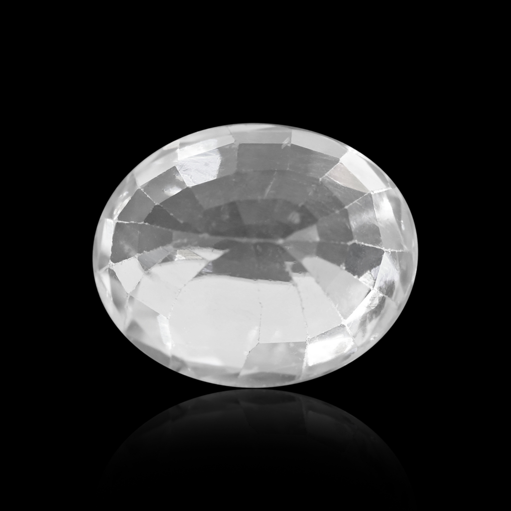 Natural White Zircon Oval Cut Birthstone 6.60 Carat