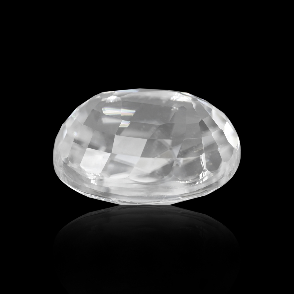 Natural White Zircon Oval Cut Birthstone 5.70 Carat