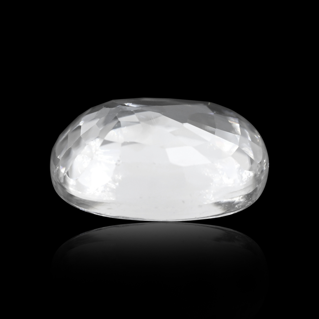 Natural White Zircon Oval Cut Birthstone 6.40 Carat