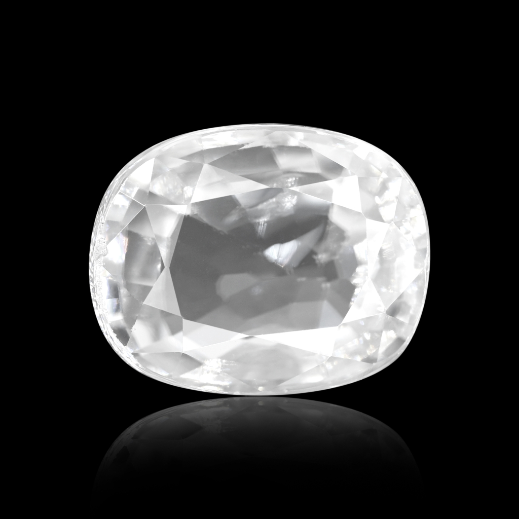 Natural White Zircon Oval Cut Birthstone 6.40 Carat