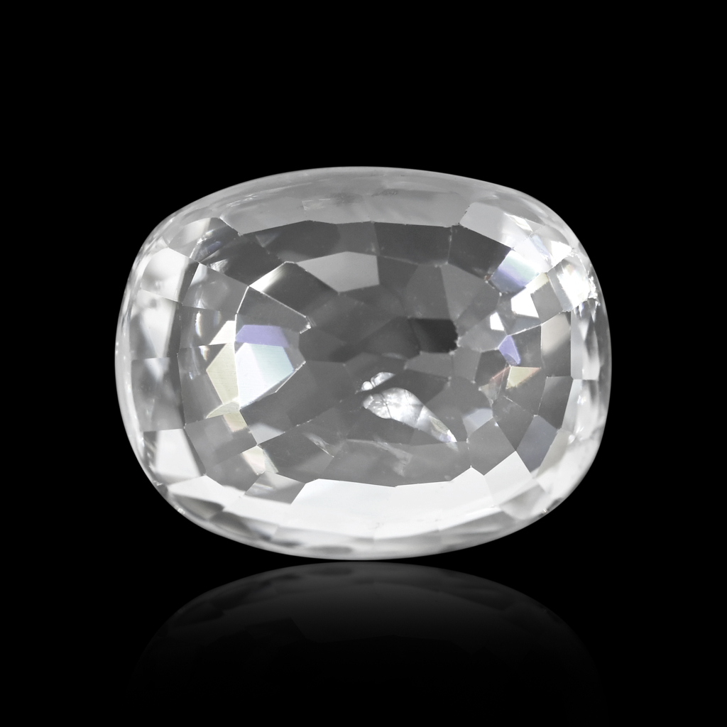 Natural White Zircon Oval Cut Birthstone 6.40 Carat