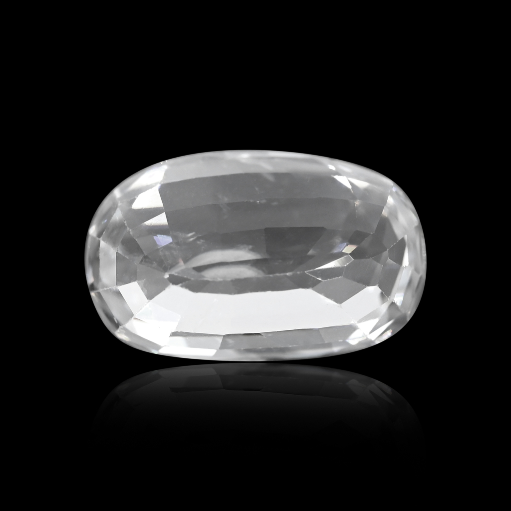 Natural White Zircon Oval Cut Birthstone 7.90 Carat