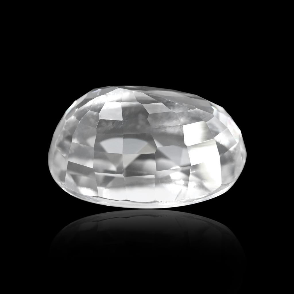Natural White Zircon Oval Cut Birthstone 6.0 Carat