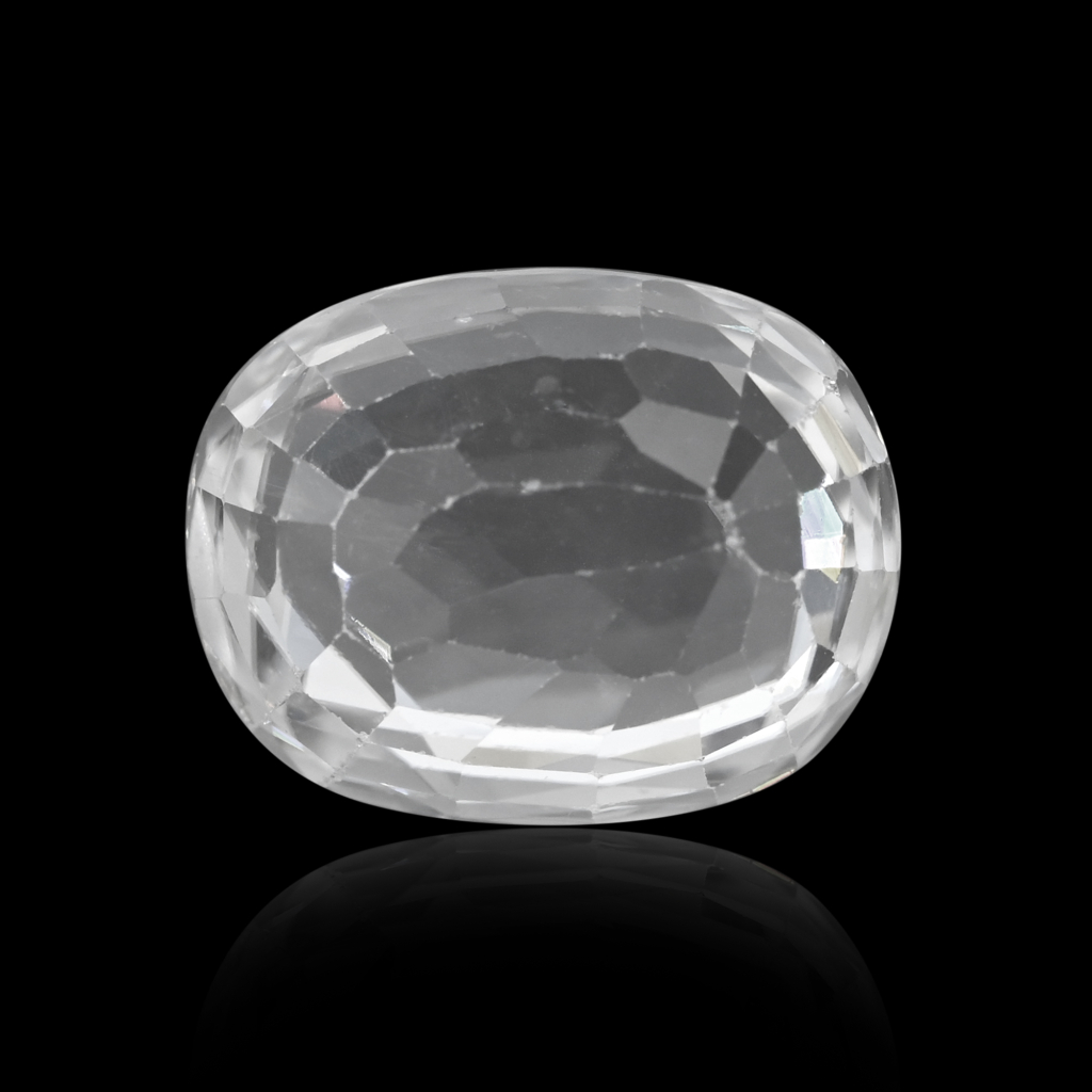 Natural White Zircon Oval Cut Birthstone 5.70 Carat