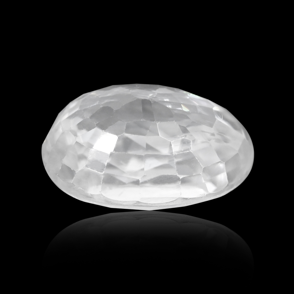 Natural White Zircon Oval Cut Birthstone 5.50 Carat