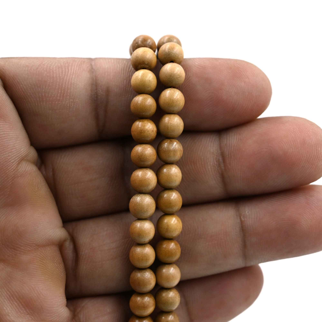 100% Natural White Sandalwood Chandan Jap Mala for Meditation