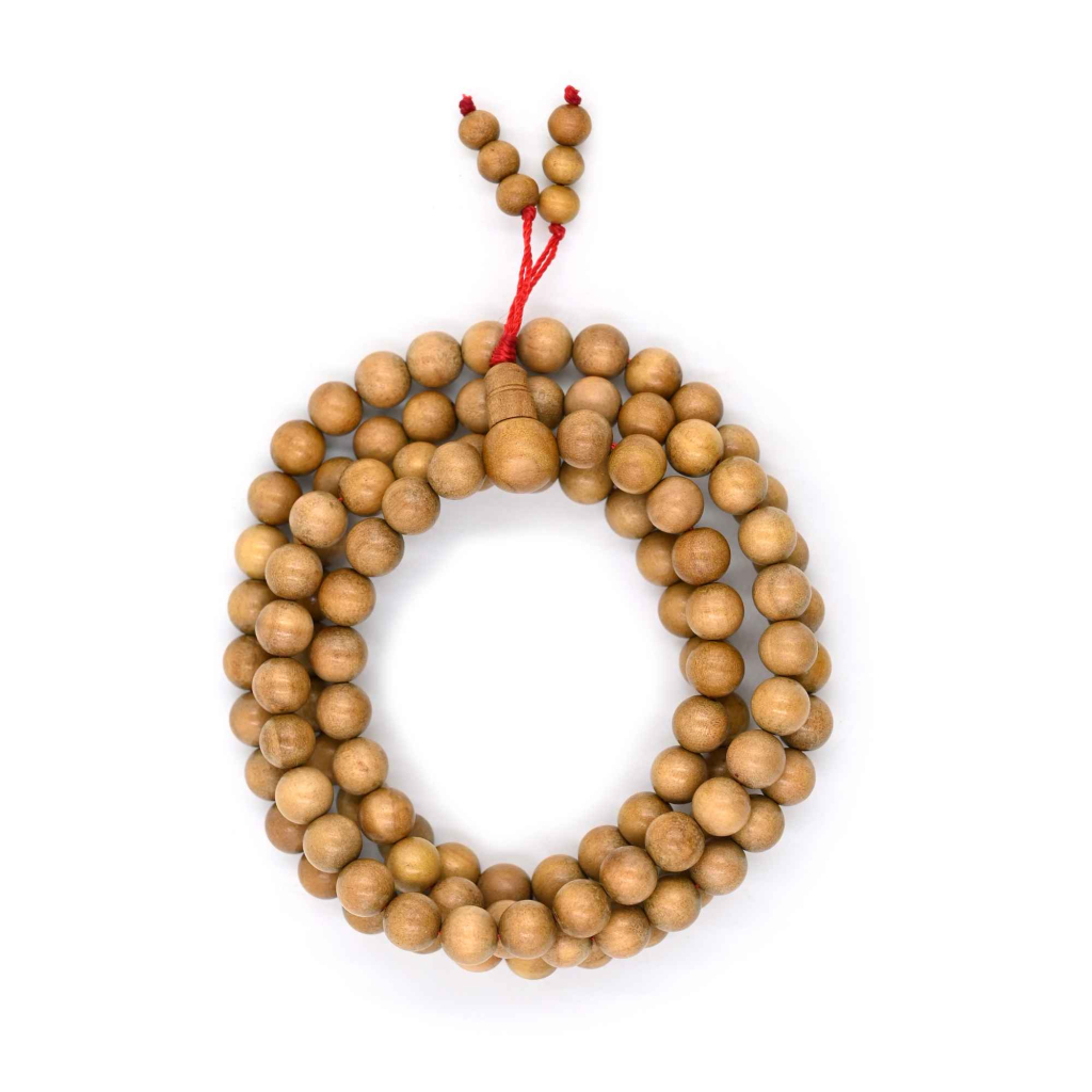 100% Natural White Sandalwood Chandan Jap Mala for Meditation