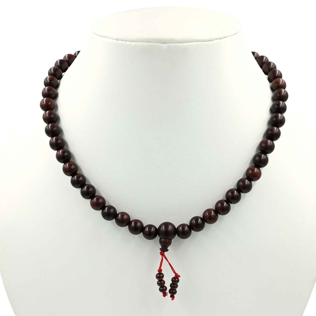 100% Natural Red Sandalwood (Rakta Chandan) Beads Jap Mala