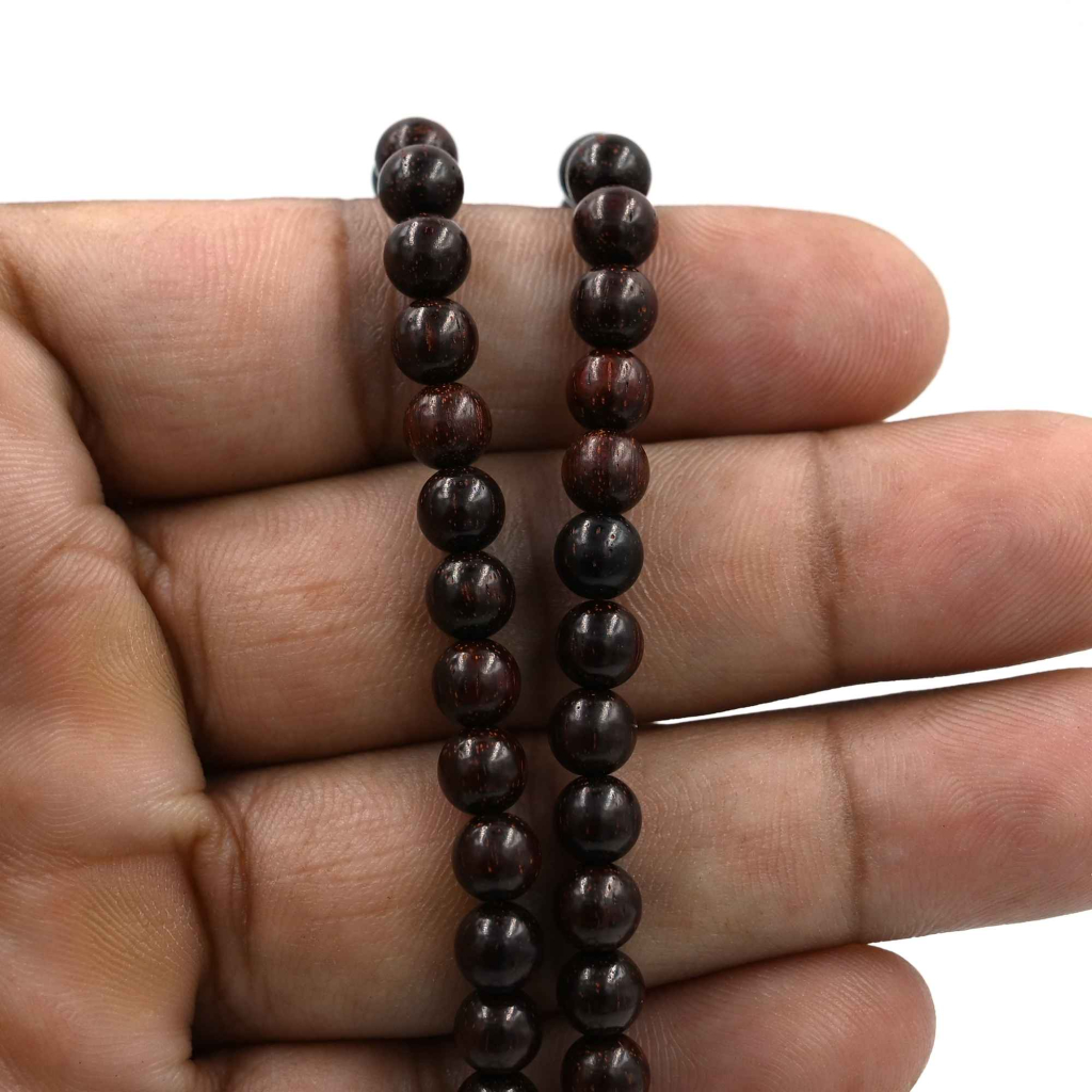 100% Pure Red Sandalwood (Rakta Chandan) Beads Jap Mala