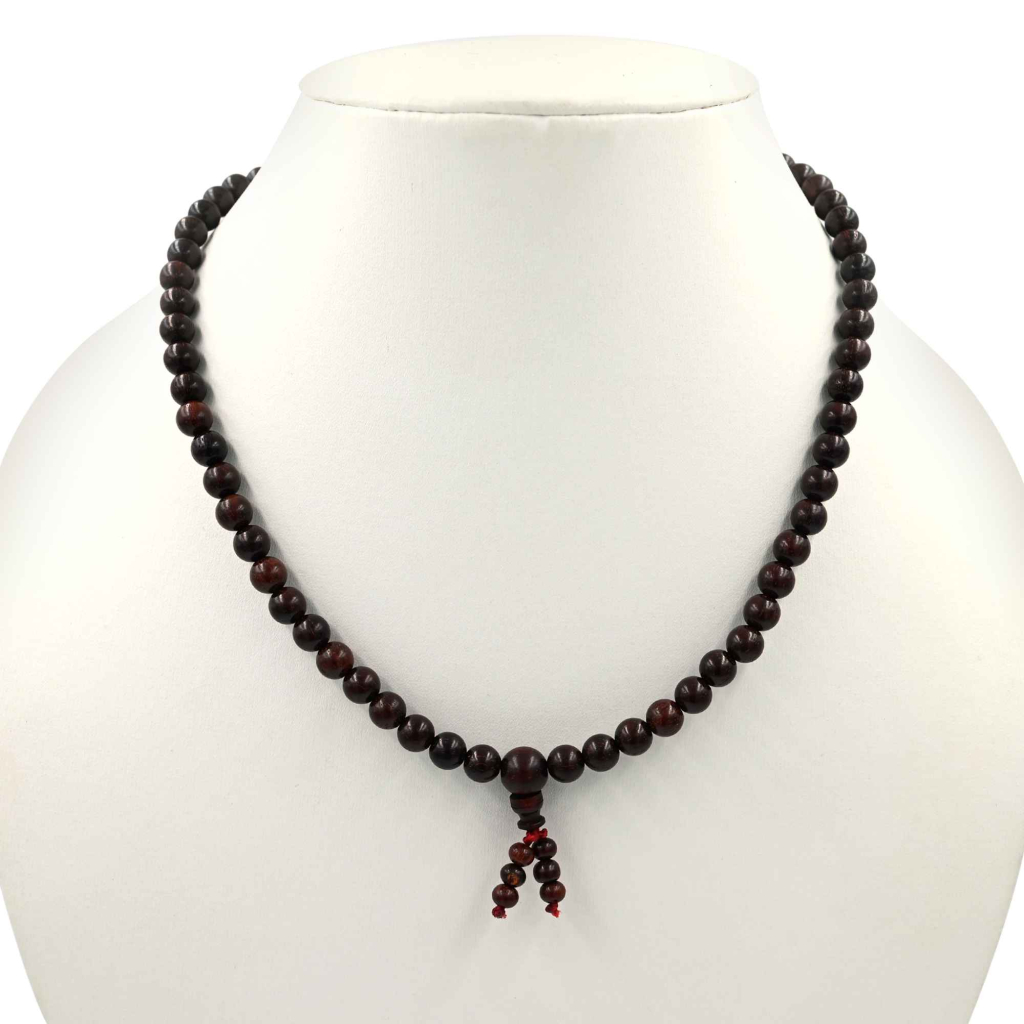 100% Pure Red Sandalwood (Rakta Chandan) Beads Jap Mala