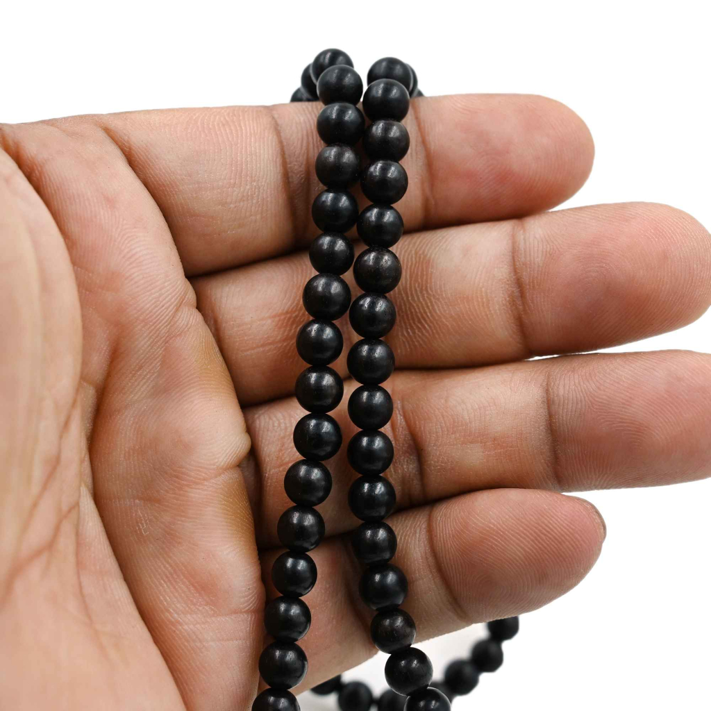 100% Original Black Karungali Ebony Wood Beads Jap Mala