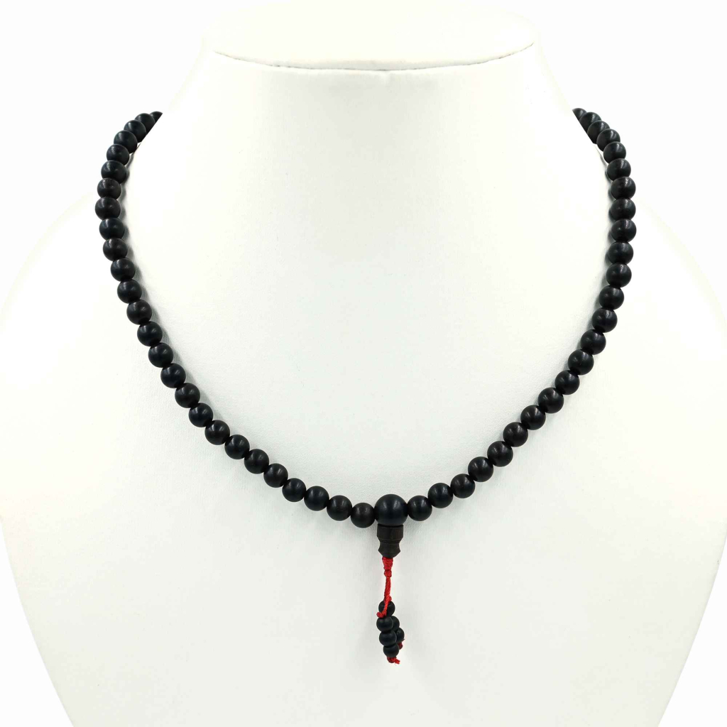 100% Natural Black Karungali Ebony Wood Beads Jap Mala