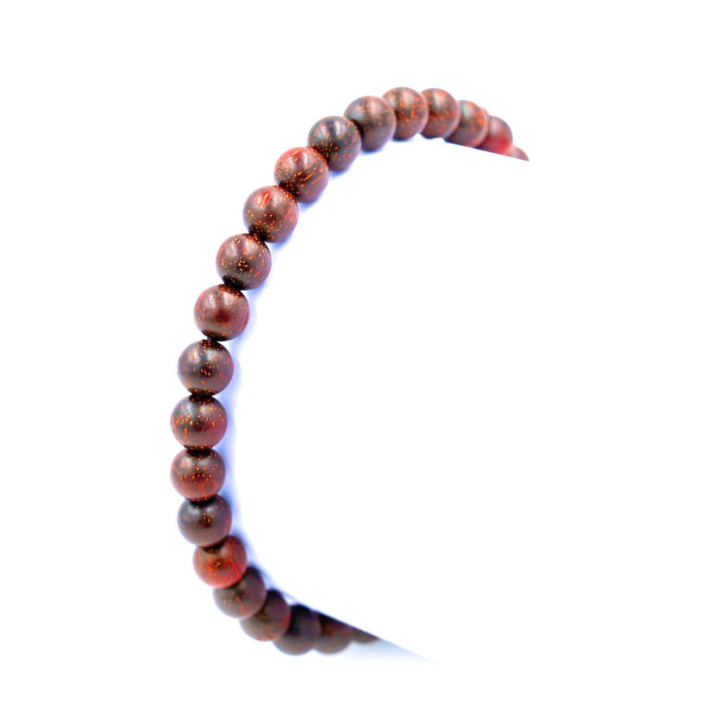Red Sandalwood Chandan Stretchable 6mm Beads Bracelet