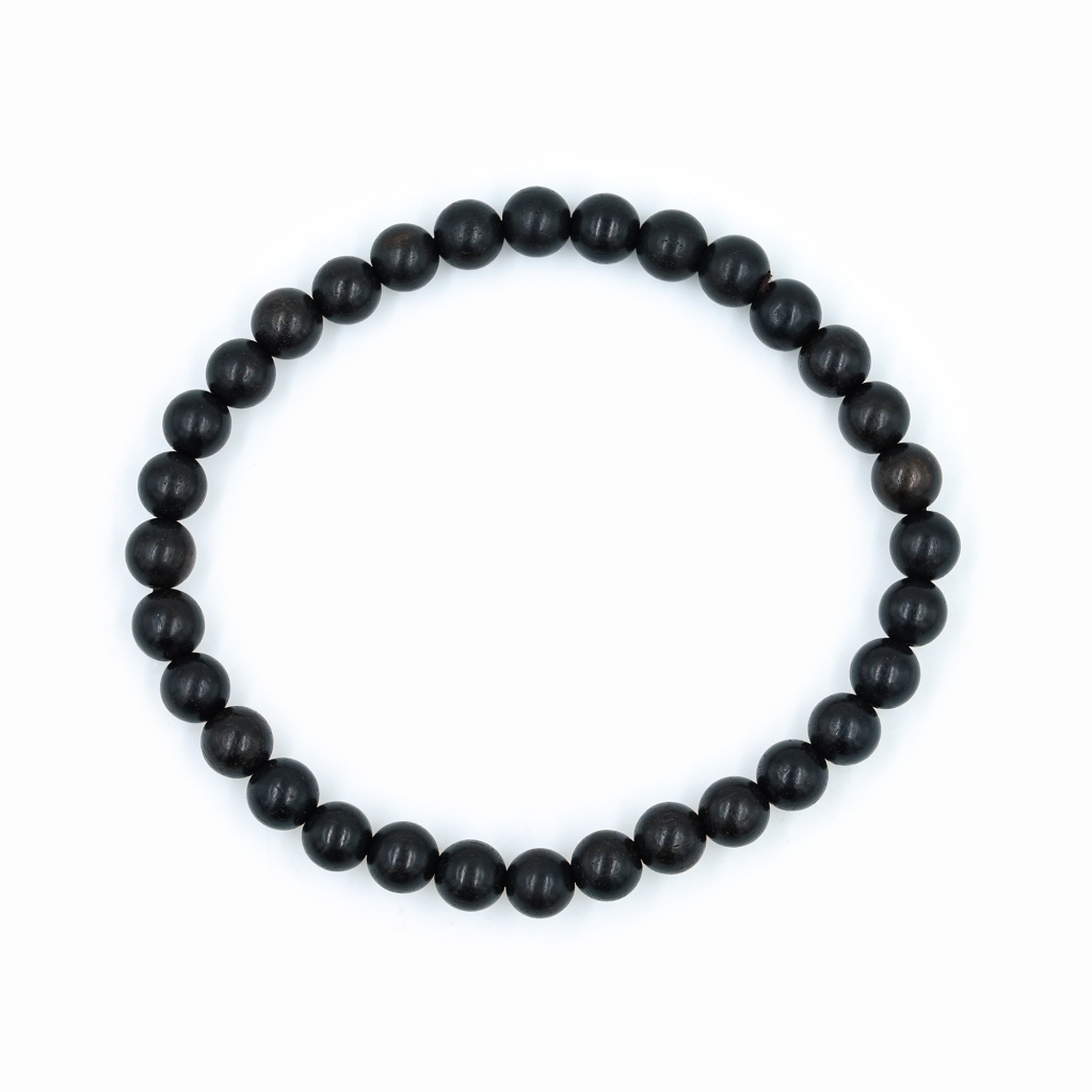 Original Ebony Karungali Stretchable Protection 6mm Beads Bracelet