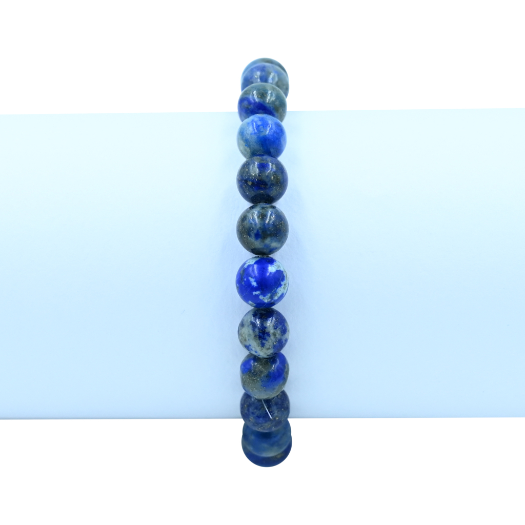Natural Lapis Lazuli 8mm Stretchable Bead Bracelet for Harmony