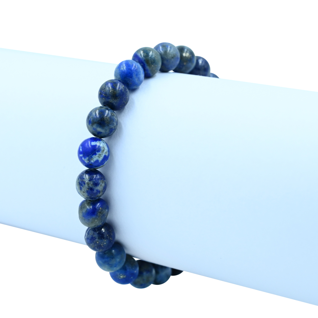 Natural Lapis Lazuli 8mm Stretchable Bead Bracelet for Harmony