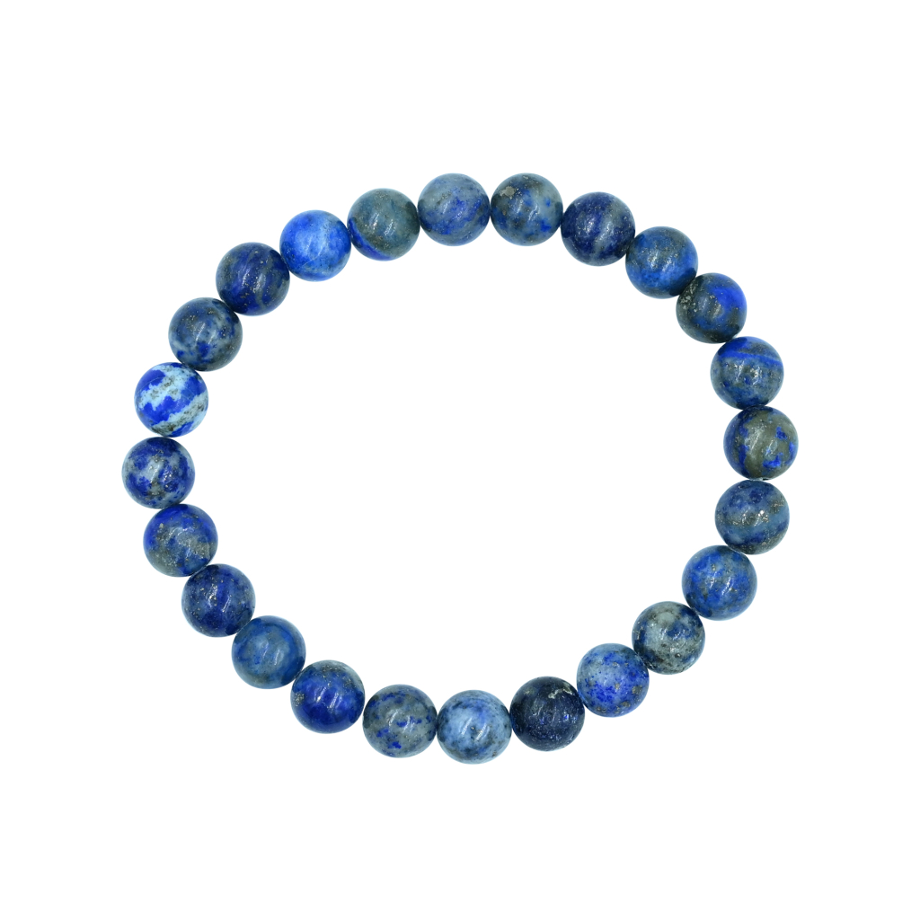 Natural Lapis Lazuli 8mm Stretchable Bead Bracelet for Harmony