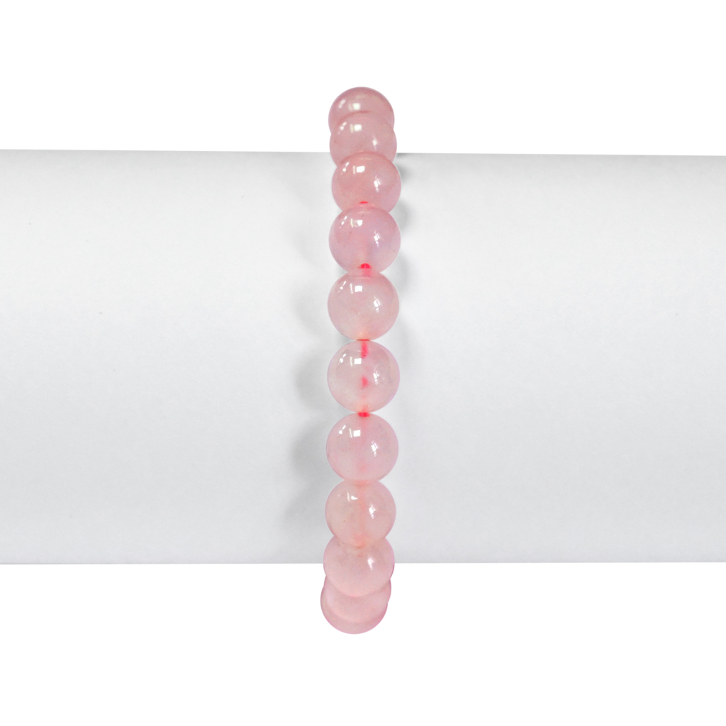 Rose Quartz Stretchable Beaded Bracelet for Love Attraction