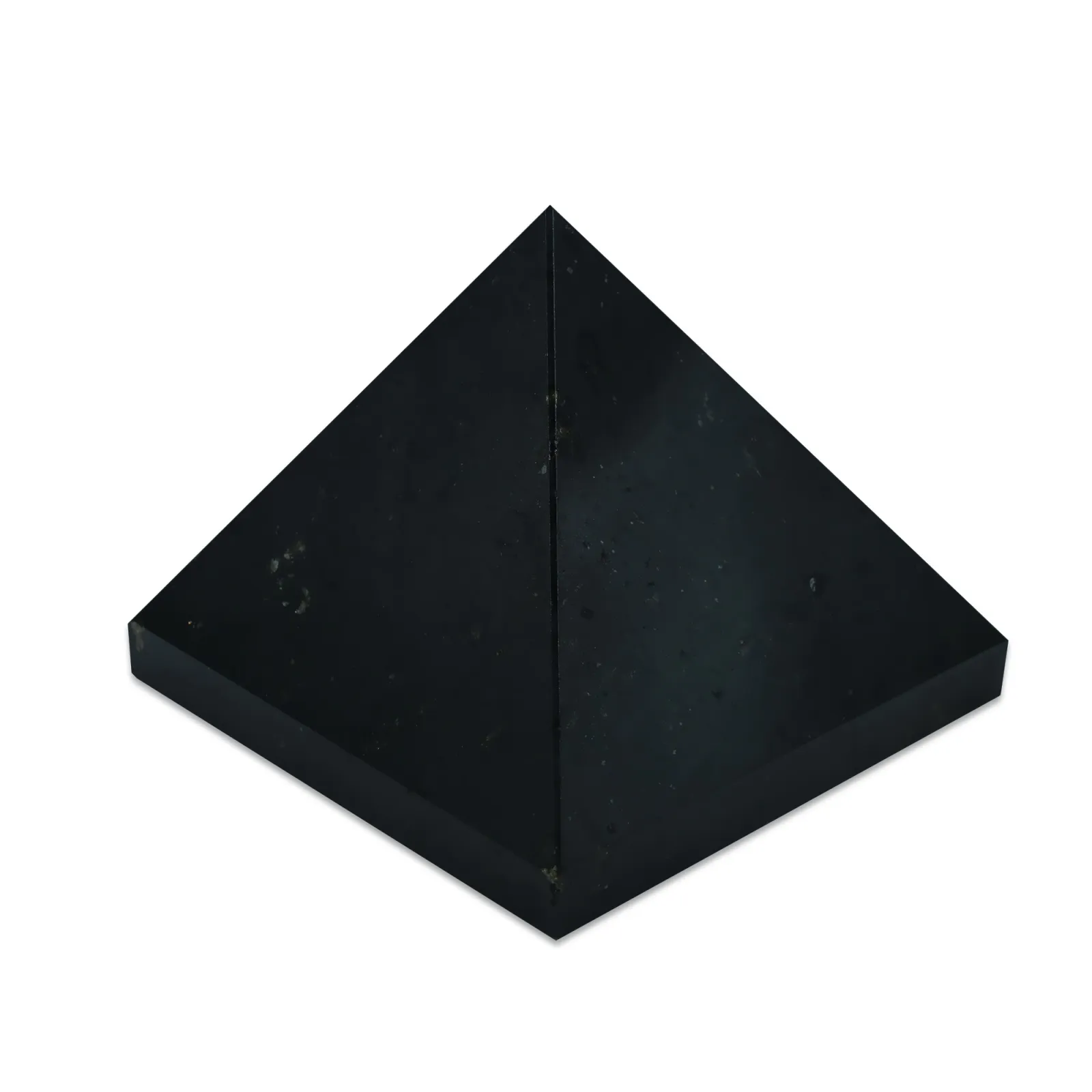 Large Black Tourmaline Crystal Pyramid for Protection & Grounding