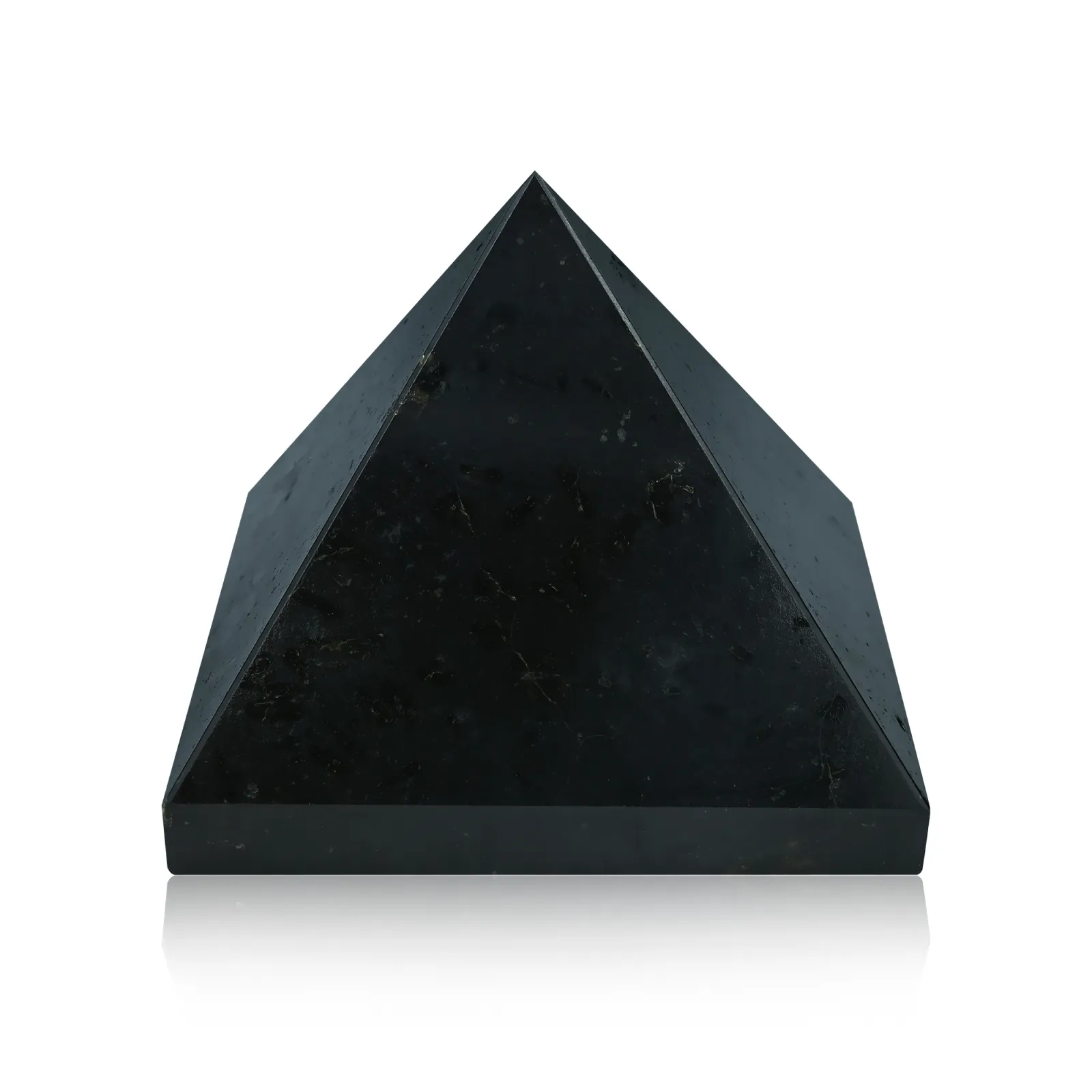 Large Black Tourmaline Crystal Pyramid for Protection & Grounding
