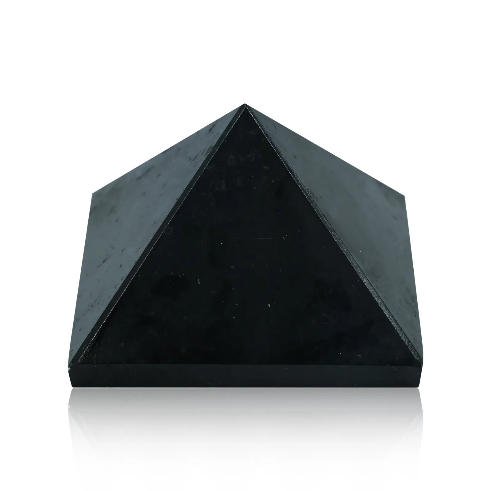 Black Tourmaline Crystal Pyramid for Protection & Grounding-104gms
