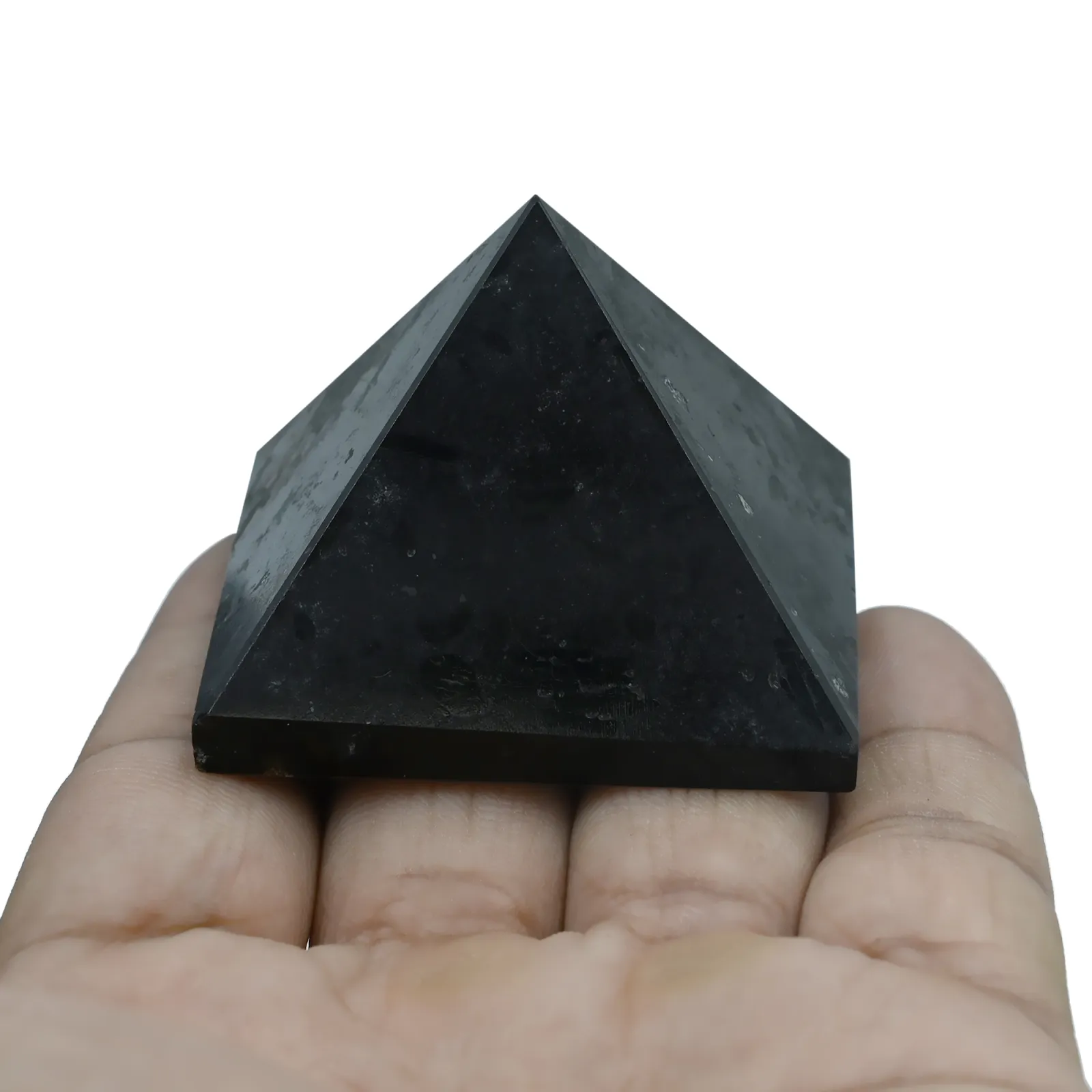 Black Tourmaline Pyramid for EMF Protection & Vastu-124gms