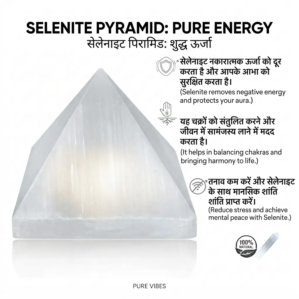 Selenite Crystal Pyramid