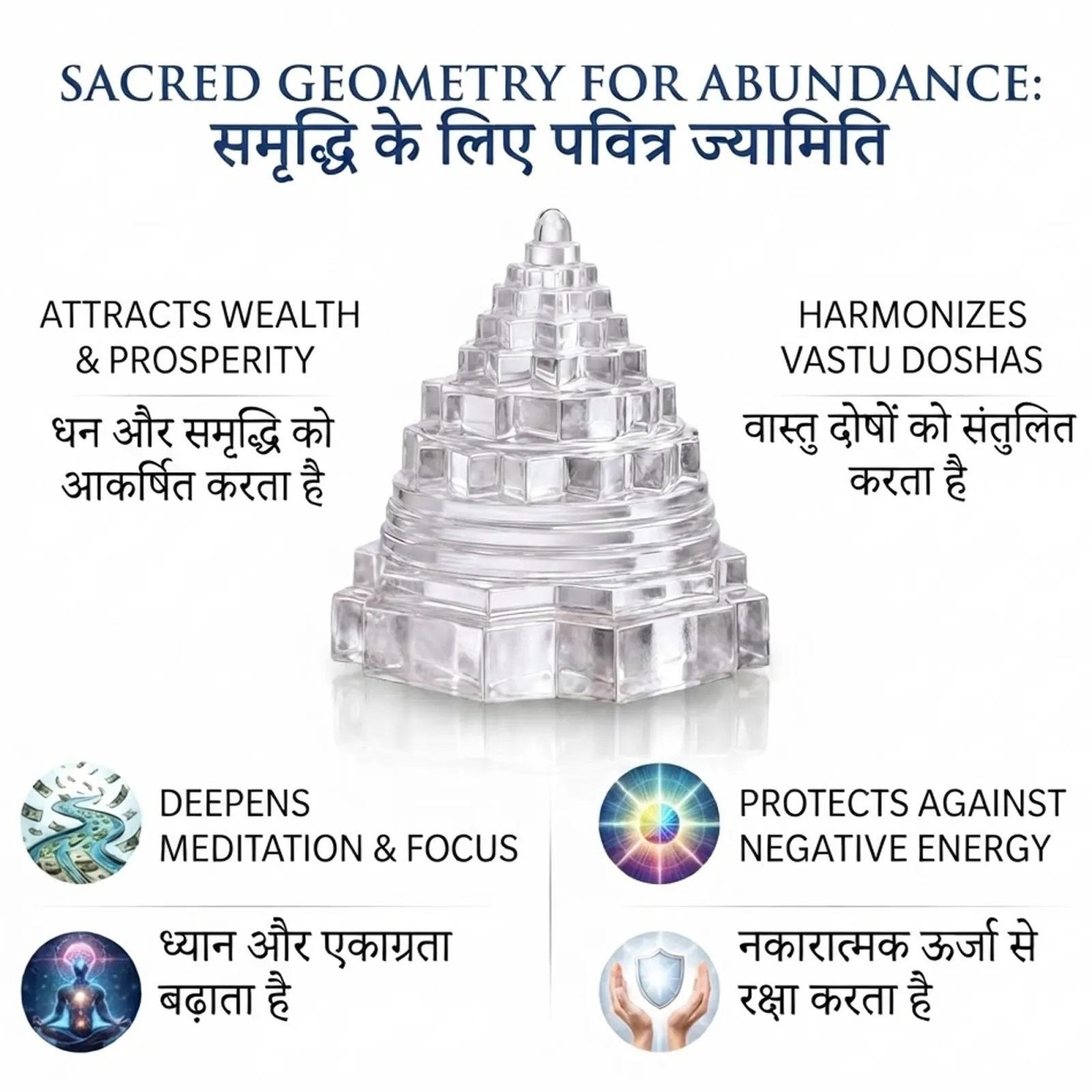 Crystal Sphatik Shree Yantra