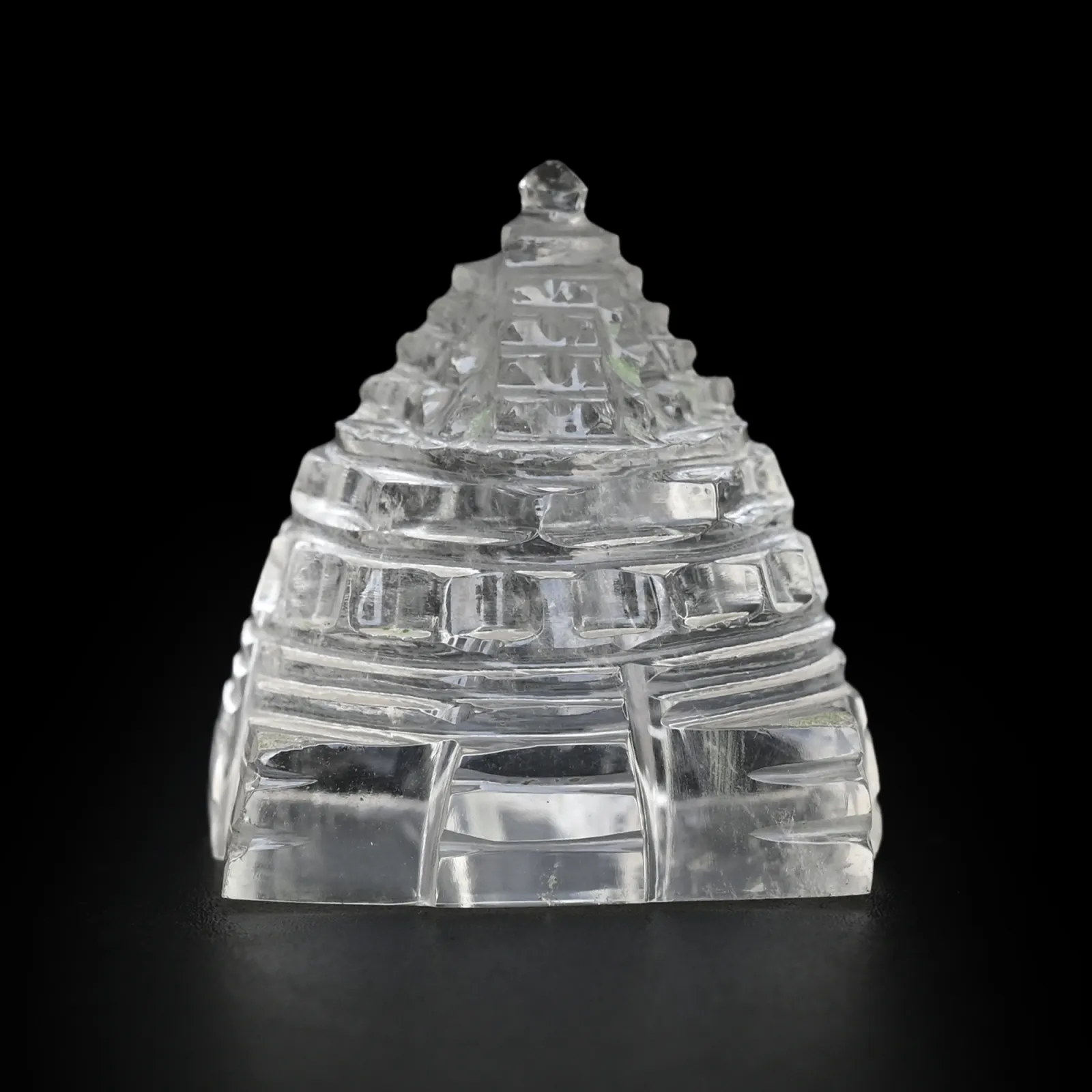 Sphatik Clean Crystal Meru Shree Yantra for Vastu-47gms