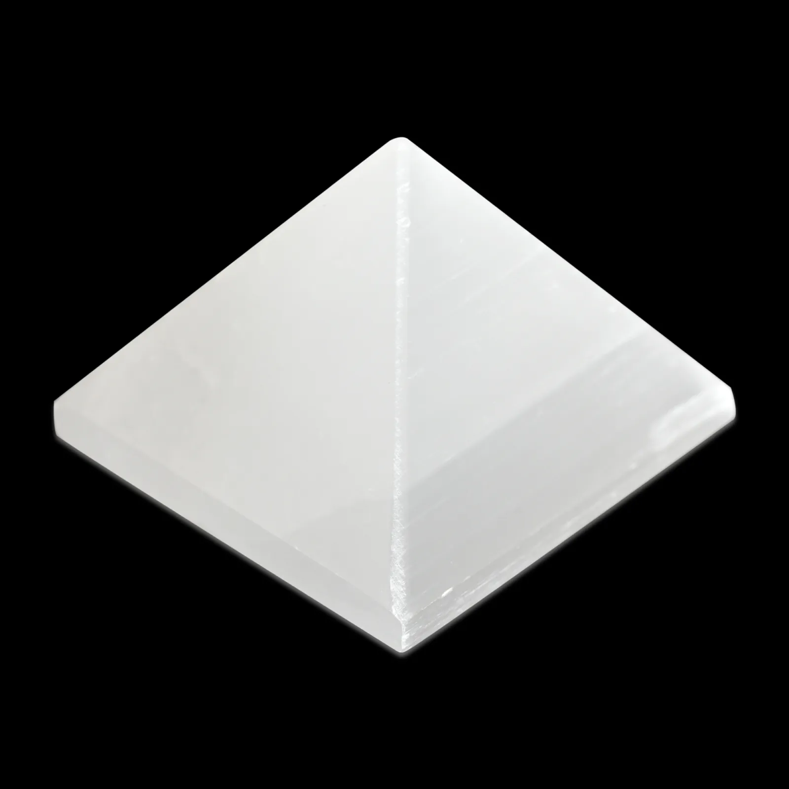 Natural Selenite Crystal Pyramid for Energy Cleansing & Charging-124.36gms