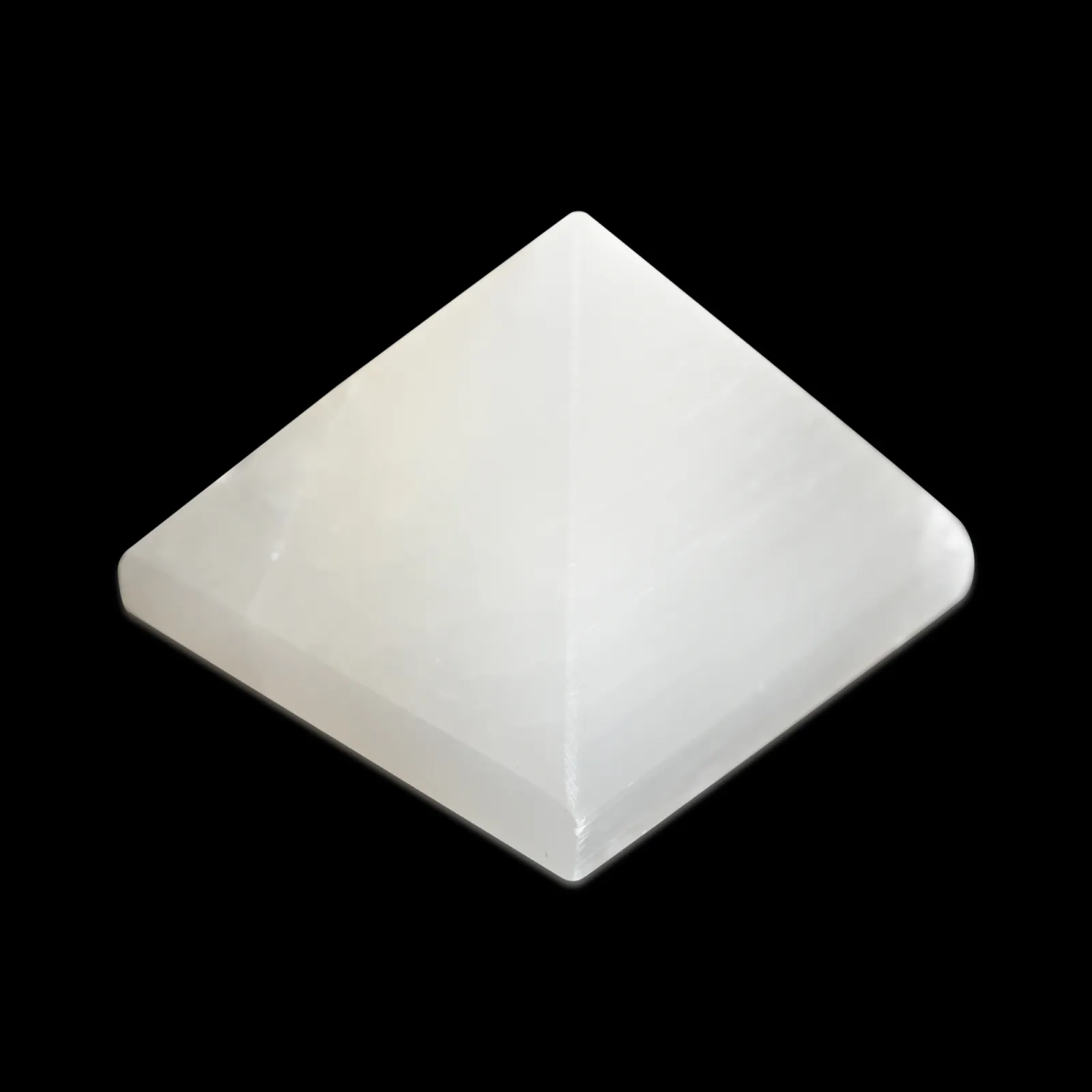 Natural Selenite Crystal Pyramid for Vastu, Positive Energy-111.75gms